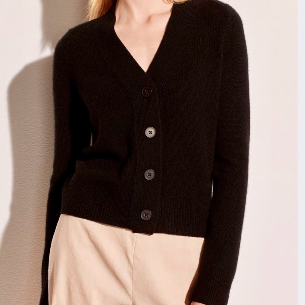 Vince Black Women's Cardigan Sweater